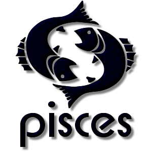 Pisces Zodiac Sign Navy stampette avatar image